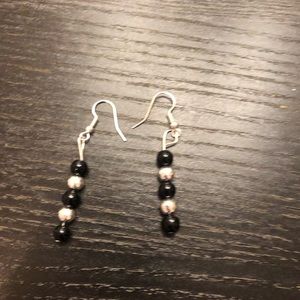 Black and Silver earrings